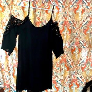 Black cold shoulder dress / Tunic  Top